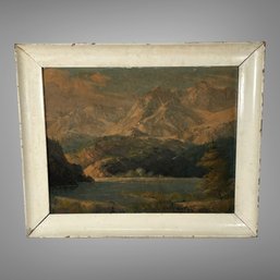 Signed Painting Of A Mountain Scene