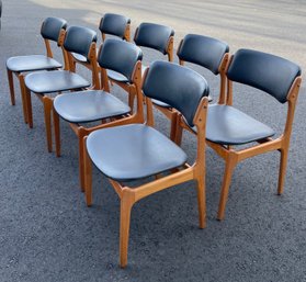 Original Erik Buch For O.D. Mobler Set Of 8 Teak Model 49 Dining Chairs