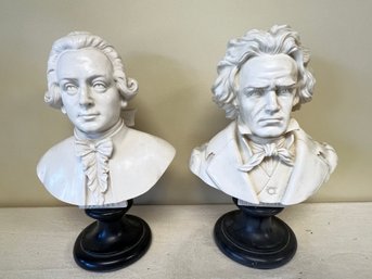 Shoulder Busts  Of Mozart And Beethoven