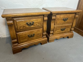 Pair Of Nice Two Drawer Nightstands