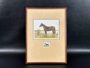 A Collectible Equestrian Print & British Postage Stamp, The Thoroughbred