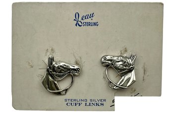 Sterling Silver Horse Cuff Links By Beau Sterling