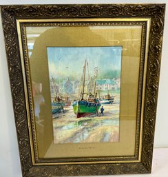 A Vintage Framed Watercolor By Stanley Cooke - British - 20' X 16'