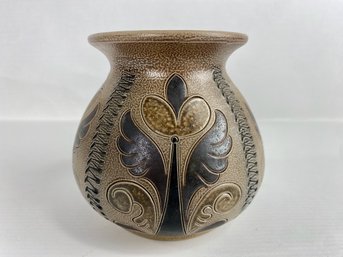Mid Century Handarbeit Pottery Vase, West Germany, Signed