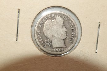 1914 Barber Dime - Silver Coin! 110 Years Old!