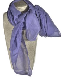 Purple/blue Silk Elongated Scarf