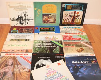 Lot Nine With 16 Records Including Red Seal Mercury Living Presence, Leroy Anderson, March Time, Galaxy 30 Etc