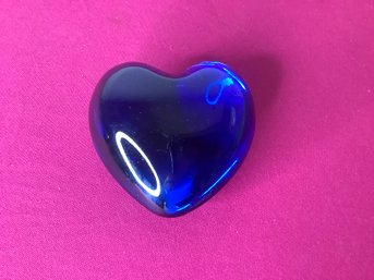 Blue Heart Paperweight
