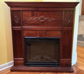 A Pine Corner Fireplace Electric Heater - Dining Room