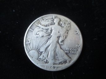 U.S. 1942 Walking Liberty Silver Half Dollar