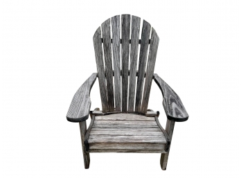 Weathered Folding High-Back Adirondack Chair (Unit 2) - Patiova
