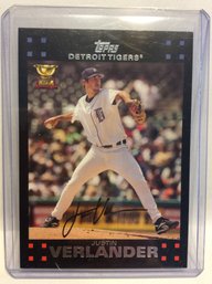 2007 Topps Justin Verlander Rookie Cup Card - K