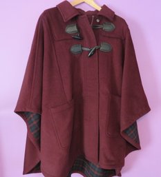 Coach Cape Poncho Wool Blend Coat Sz M/L