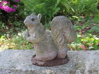 A Concrete Squirrel Statue