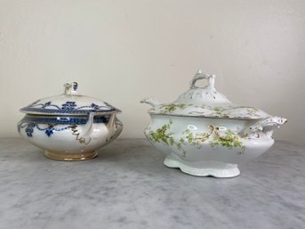 Antique Tureen Mixed Pair