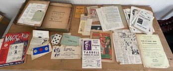 Huge File Of 1940s And 50s Written Magic Tricks And Related Items Catalog Order Forms