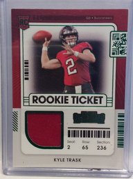 2021 Panini Contenders Rookie Ticket Kyle Trask Jersey Relic Card - K