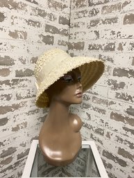 Vintage 1960's High Domed Straw Hat - Union Made