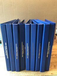 9 - 1' Binders From USPS Commemorative Stamp Club