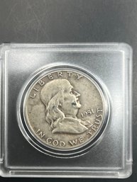 1951 Benjamin Franklin Silver Half Dollar