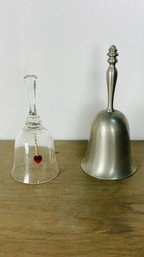 Glass And Pewter Bell Lot