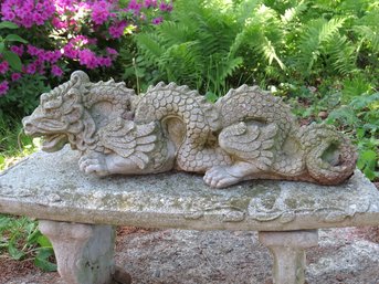 A Cast Concrete Chinese Dragon Statue