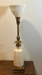 Tall Lenox Porcelain And Brass Stiffel Table Lamp  33.5'H With Glass Globe