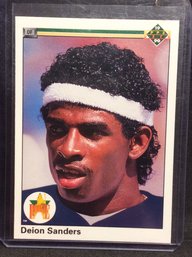 1990 Upper Deck Baseball Deion Sanders Rookie Card - K