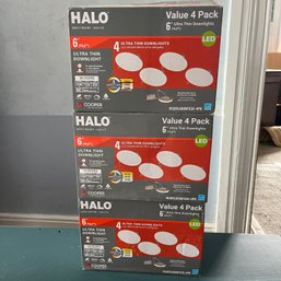 A Set Of 3 Boxes Of Halo 6 Inch LED Ultra Thin Down Lights
