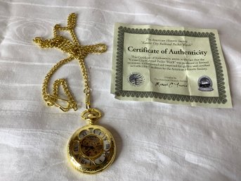 Kansas City Railroad Pocket Watch With COA