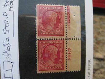 US POSTAGE SCOTT# 367 - MNH PLATE NUMBER STRIP - PAIR