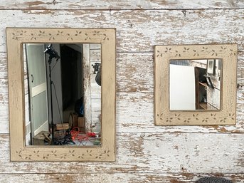 A Pairing Of Tole Painted Mirrors