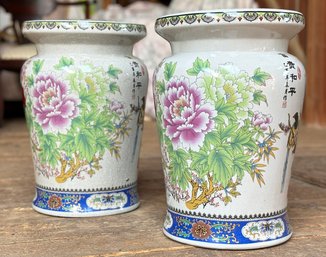 Pair Of Vintage Chinese Decorative Garden Seats