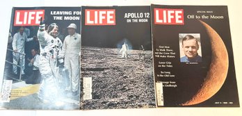 Lot Of 3 1969 Moon Landing Magazines