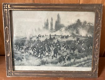 C. Ruhlby  1869 Black And White Battle Print Marked 'ersturmung Des. Rothen Breres Bet Spieh'