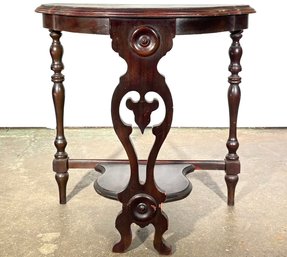 A Late 19th Century Empire Style Console With Turned Wood Legs