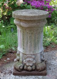 A Cast Concrete Greco Roman Garden Pedestal - Fits Many Of The Statues In This Sale!