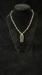 Rustic Beaded Pendant Necklace