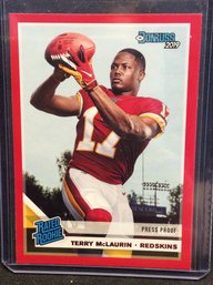 2019 Panini Donruss Press Proof Terry McLaurin Rated Rookie Card - K