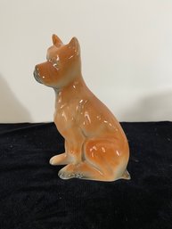 Antique Vintage China Porcelain Boxer Dog Figurine