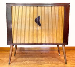 A Vintage 1950's Tambor Door Bar Cabinet