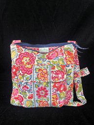 Vera Bradley Blue And Red Floral Purse