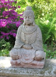 A Larger Cast Concrete Buddha Garden Statue