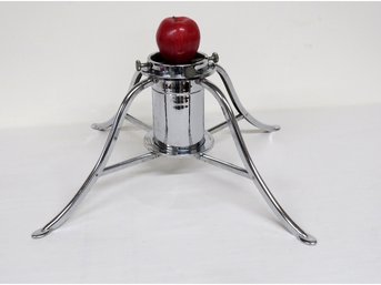 Something Different In A Christmas Tree Stand - MCM Chromed Lunar Lander Form