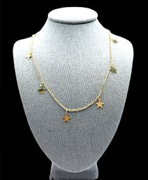 Sterling Silver Vermeil Stars Necklace