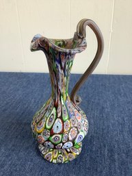 VINTAGE MILLEFIORI PITCHER VASE