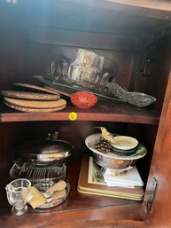 MISC SILVERPLATE, GLASSWARE, PORCELAIN, AND MORE