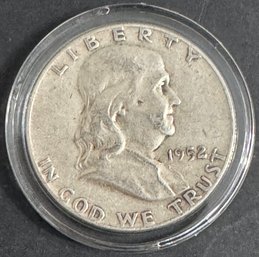 1952 Benjamin Franklin Silver Half Dollar