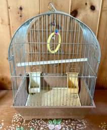 Wire Bird Cage With Supply The Birds Flew Out Along Time Ago