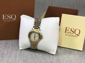 Fabulous Like New $395 MOVADO / ESQ Watch - Great Look ! - With Original Box / Booklet - New Battery - WOW !